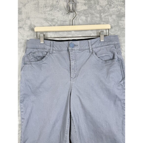 Democracy Absolution Scallop Edge Straight Pants Womens 16W Blue Gray High Rise - Picture 2 of 15